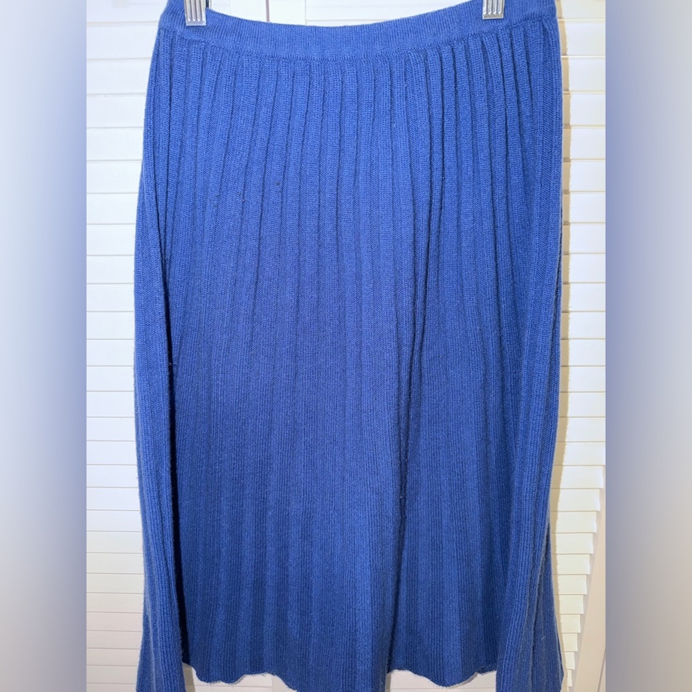 Ballantyne Royal Blue Cashmere Knit Skirt